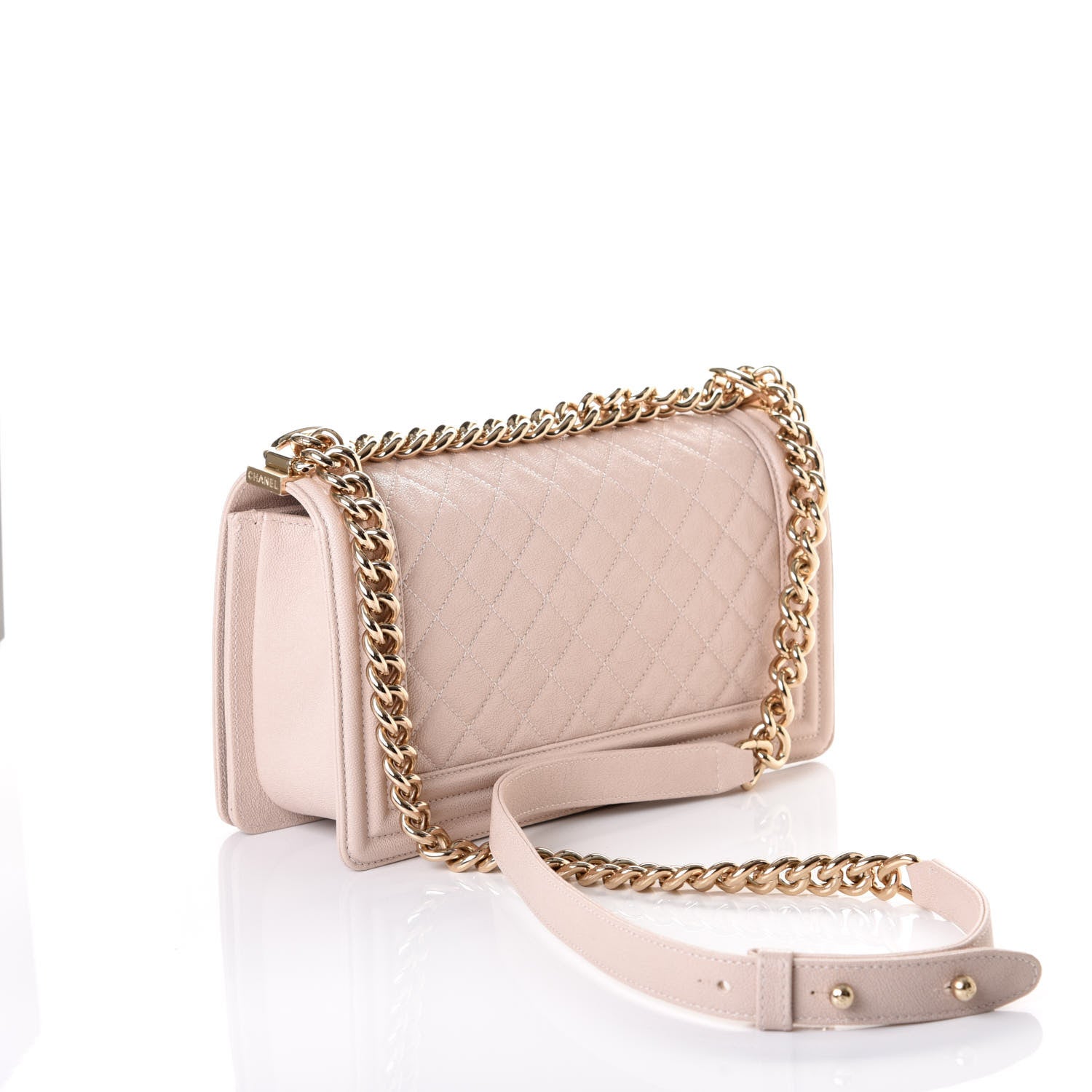 Chanel Caviar Quilted Medium Boy Flap Light Pink 2 of 10