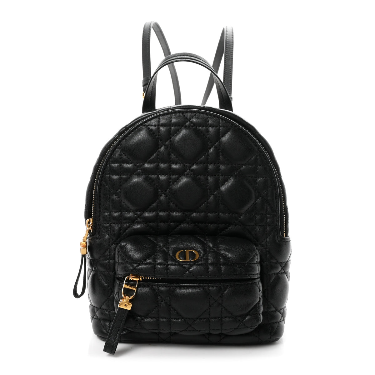 Lambskin Cannage Mini Backpack Black