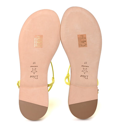 Christian Dior Calfskin C'est Dior Sandals 37 Yellow 6 of 8