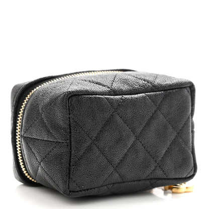 Chanel Caviar Quilted Mini Top Handle Vanity With Chain Black 4 of 11