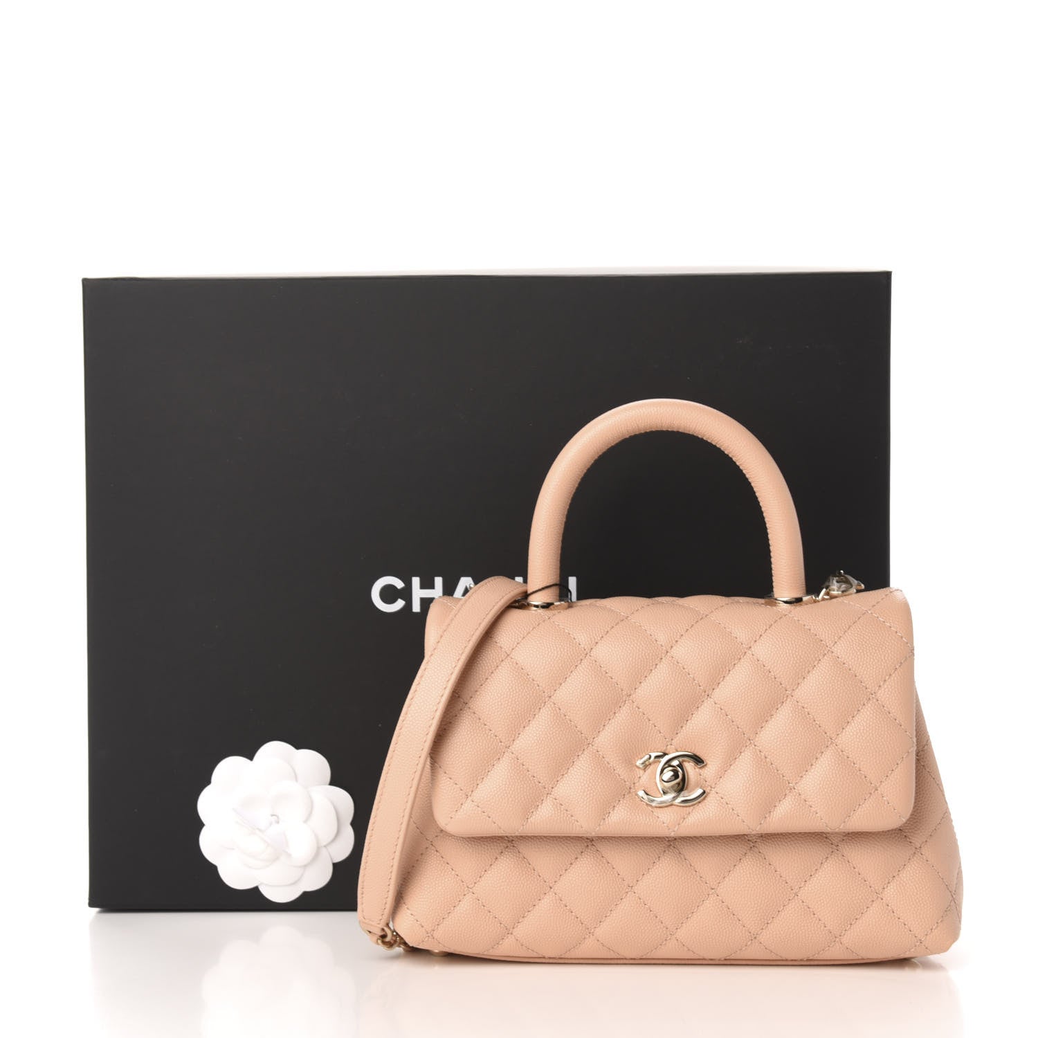 Chanel Caviar Quilted Mini Coco Handle Flap Light Pink 11 of 11