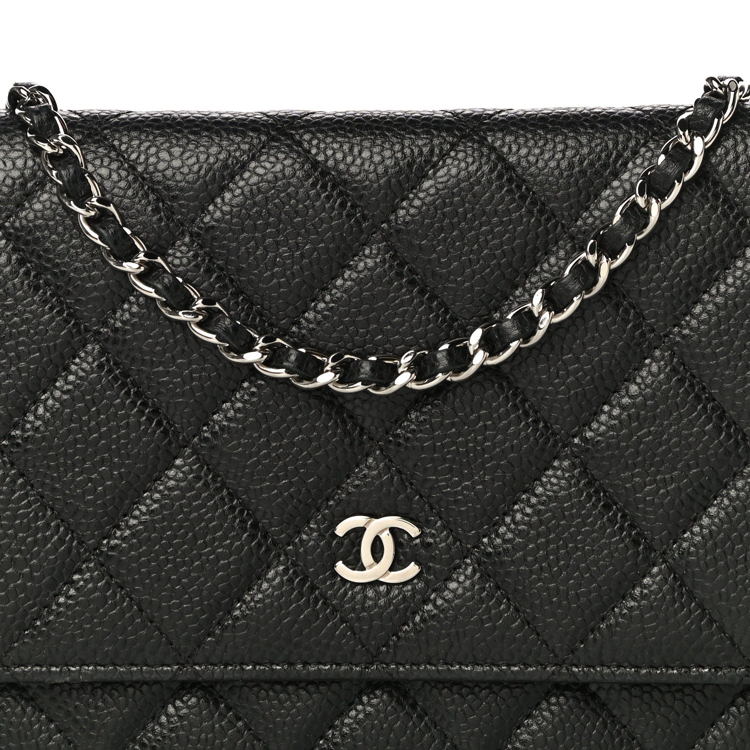 Chanel Caviar Quilted Wallet On Chain WOC Black 8 of 16