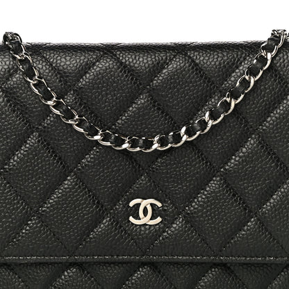 Chanel Caviar Quilted Wallet On Chain WOC Black 8 of 16