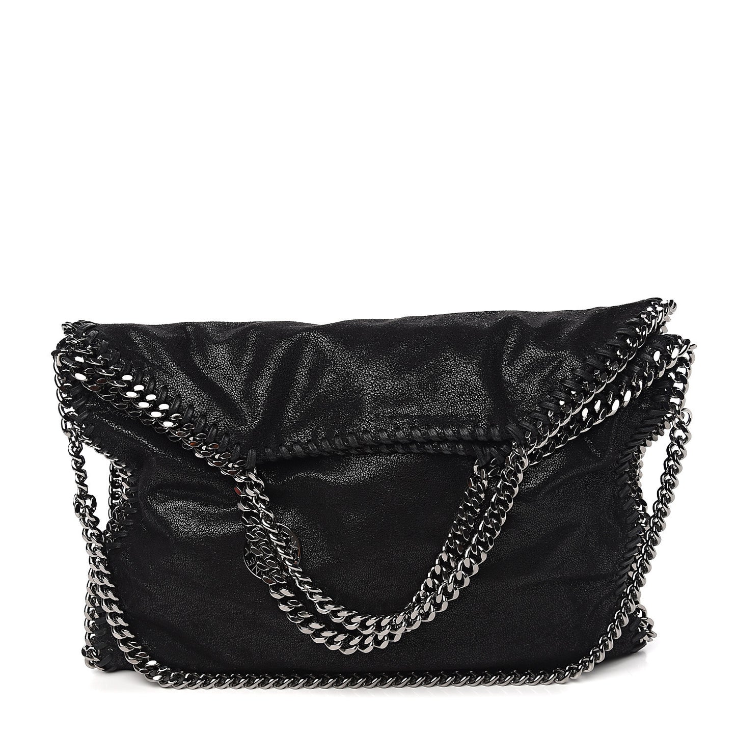 Shaggy Deer Falabella Fold Over Tote Black
