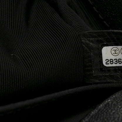 Chanel Caviar Chevron Quilted Medium Boy Flap Black 7 of 10