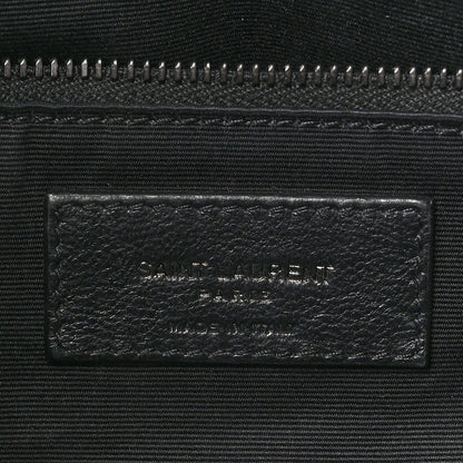 Saint Laurent Lambskin Quilted Monogram Monochrome Medium Loulou Puffer Chain Satchel Black 6 of 11