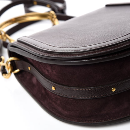 Chloe Calfskin Suede Medium Nile Bracelet Bag Carbon Brown 5 of 9
