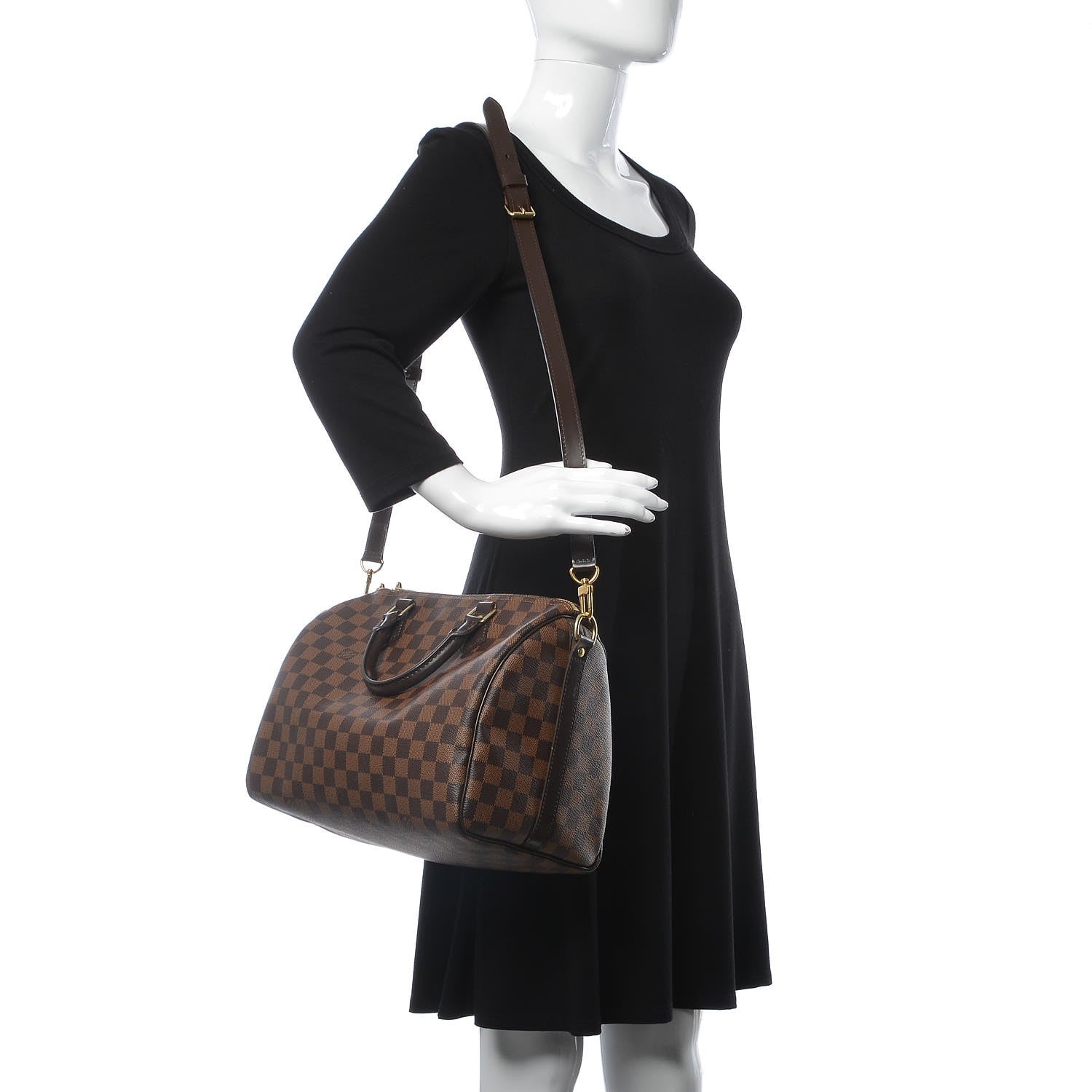 Louis Vuitton Damier Ebene Speedy Bandouliere 30 2 of 7