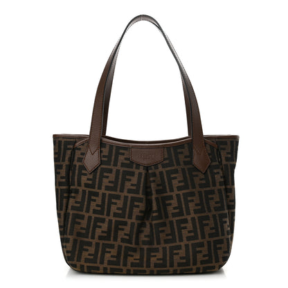Fendi Zucca Vitello Artic Medium Shopping Tote Tobacco Castagna 1 of 10