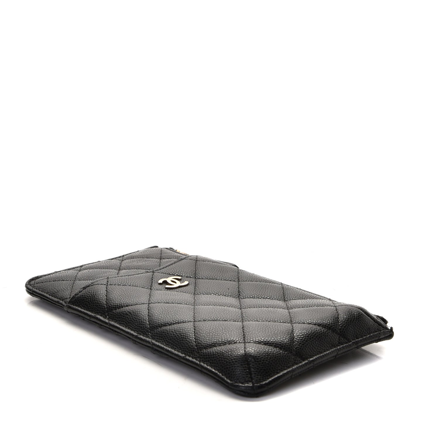 Caviar Quilted Classic iPhone Pouch Black