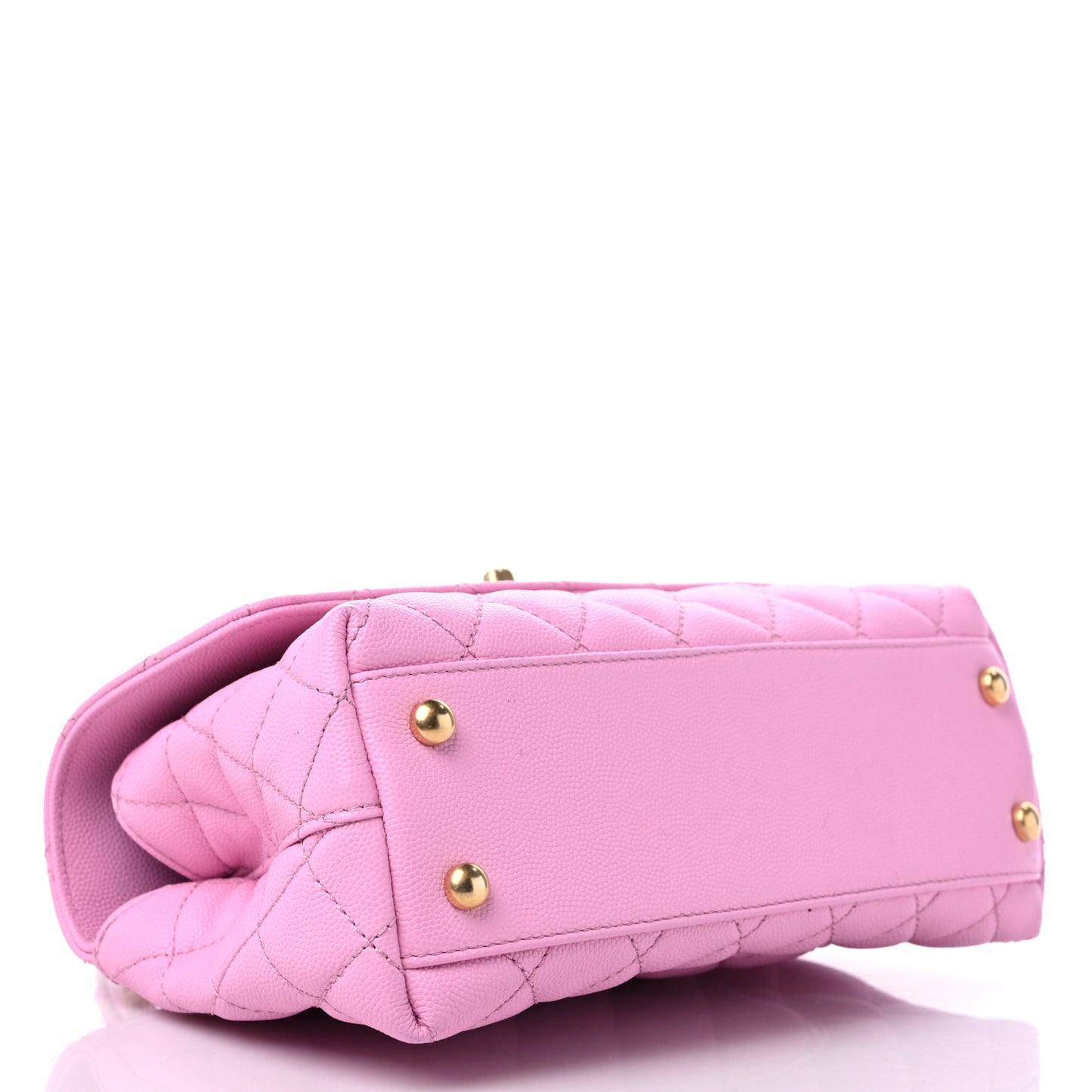 Caviar Quilted Mini Coco Chain Handle Flap Pink