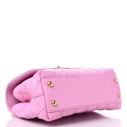 Chanel Caviar Quilted Mini Coco Chain Handle Flap Pink 4 of 12