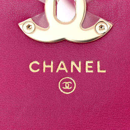 Chanel Tweed Lambskin Quilted Waist Bag With Coin Purse Fuchsia 6 of 15