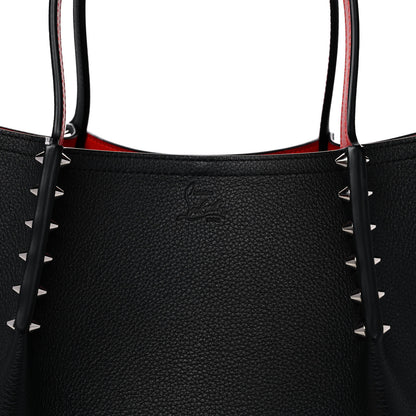 Christian Louboutin Calfskin Spiked Small Cabarock Shopper Tote Black 13 of 14
