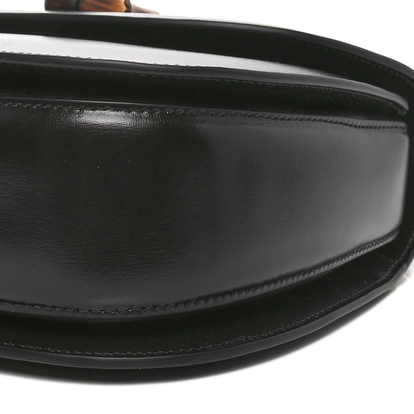 Boarded Dyana Lux Calfskin Web Medium Bamboo 1947 Top Handle Bag Black