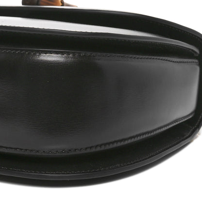 Gucci Boarded Dyana Lux Calfskin Web Medium Bamboo 1947 Top Handle Bag Black 9 of 9