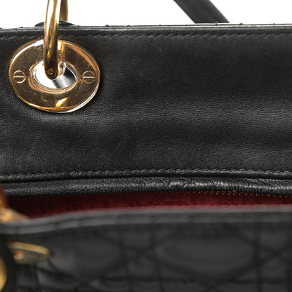 Christian Dior Lambskin Cannage Large Lady Dior Black 15 of 16