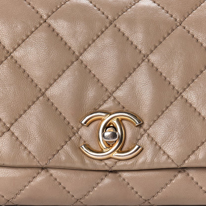 Chanel Calfskin Quilted Retro Chain Accordion Flap Beige 8 of 13