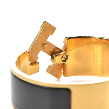 Hermes Enamel Wide Clic Clac H Bracelet PM Black 5 of 7