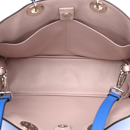 Christian Dior Smooth Calfskin Large Diorissimo Tote Blue 6 of 13