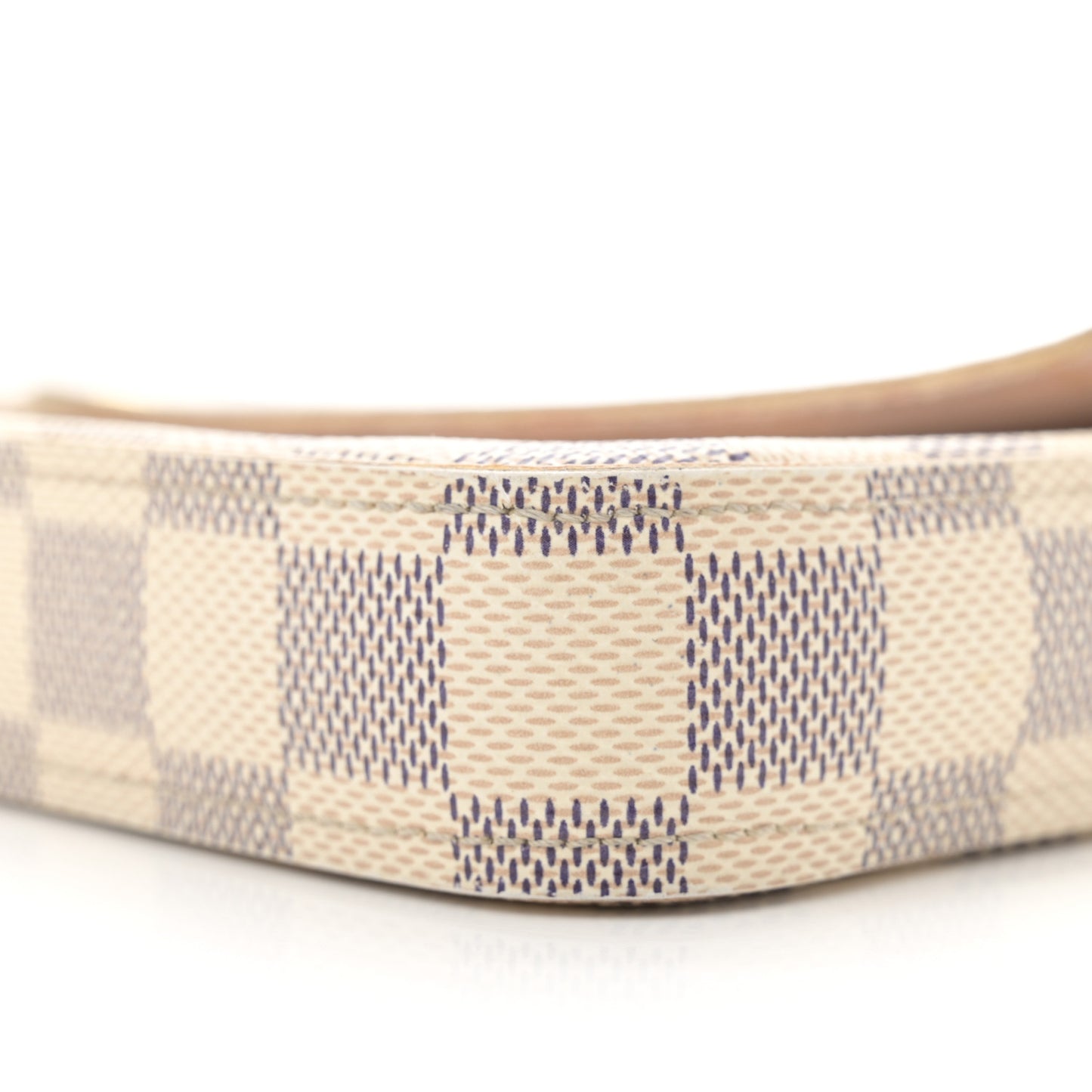 Damier Azur Pochette Felicie Chain Wallet Rose Ballerine