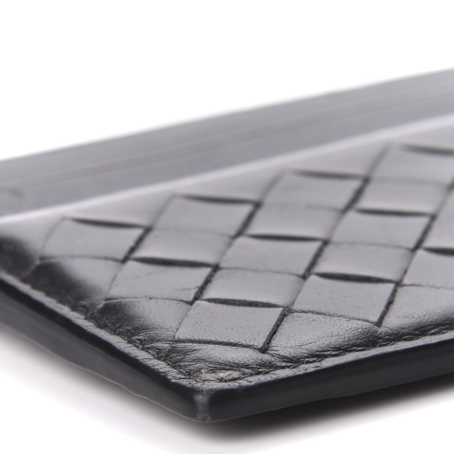 Nappa Intrecciato Card Holder Black