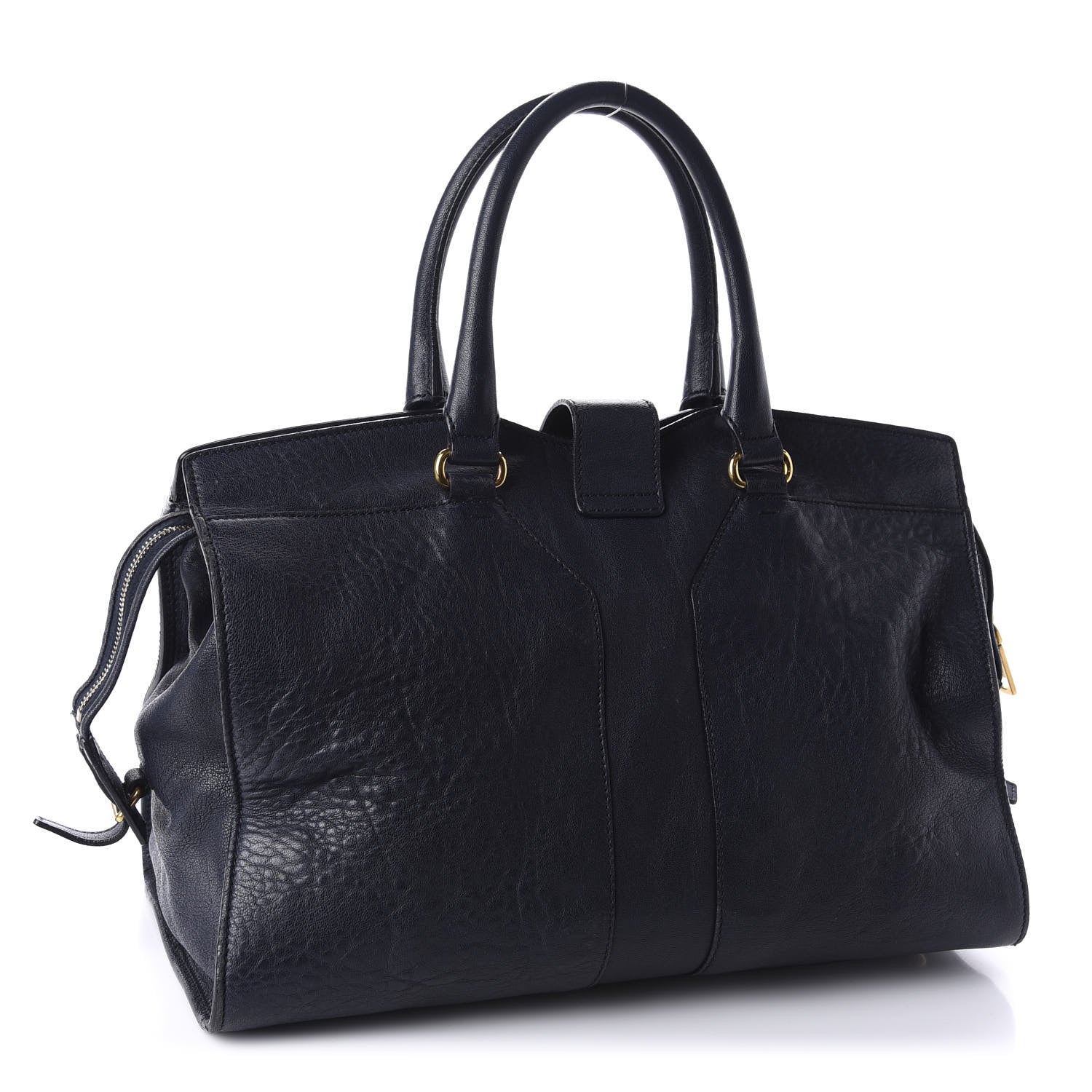 Saint Laurent Sheepskin Medium Cabas ChYc Navy 3 of 11