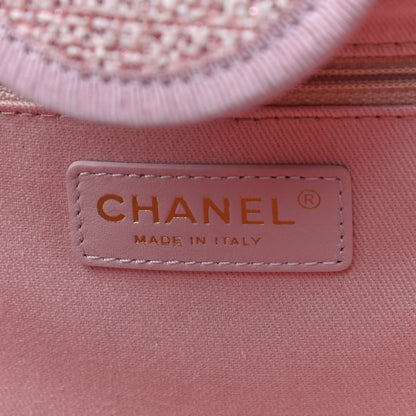 Chanel Lurex Boucle Deauville Medium Tote Pink 5 of 9