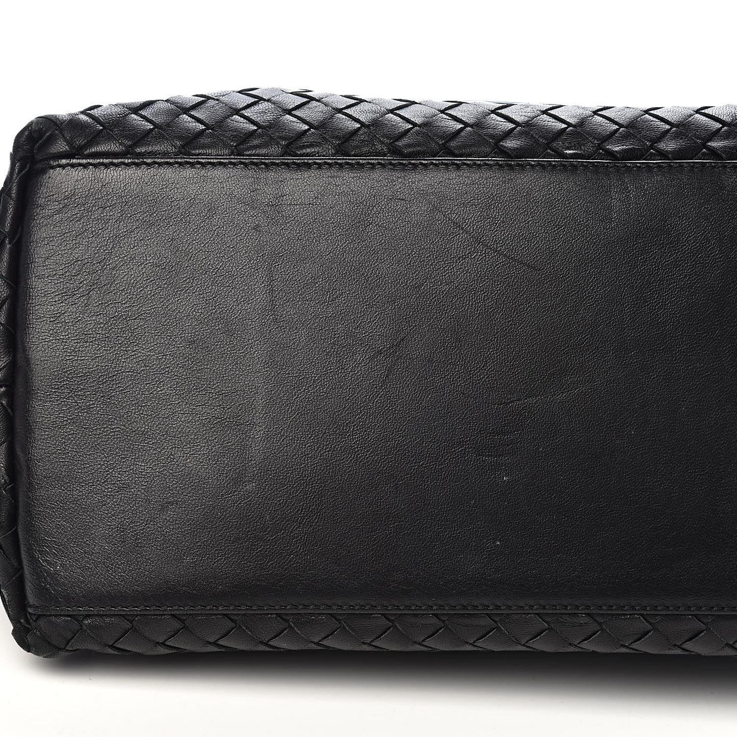 Nappa Intrecciato Small Accordion Tote Black
