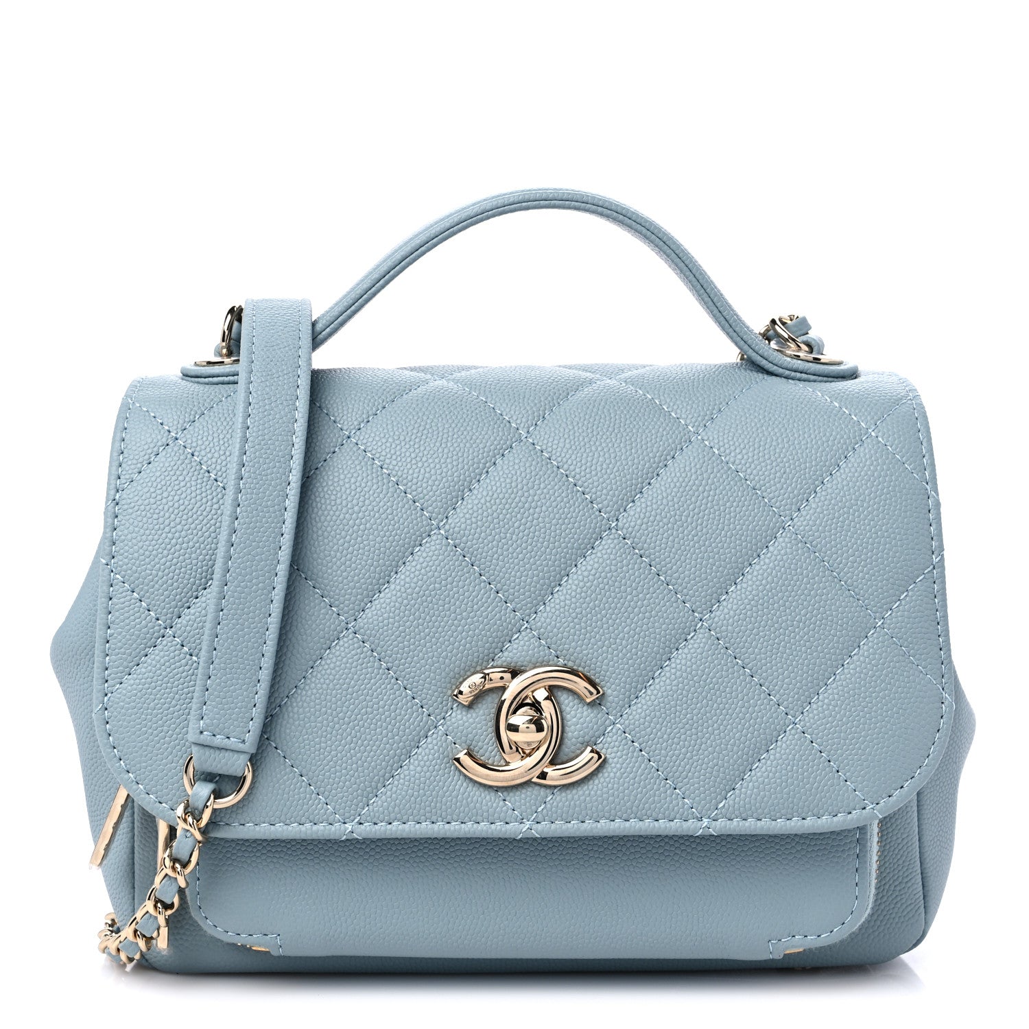 Chanel Caviar Quilted Small Business Affinity Flap Blue 1 of 9