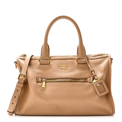 Prada Vitello Daino Shopping Satchel Caramel 1 of 9