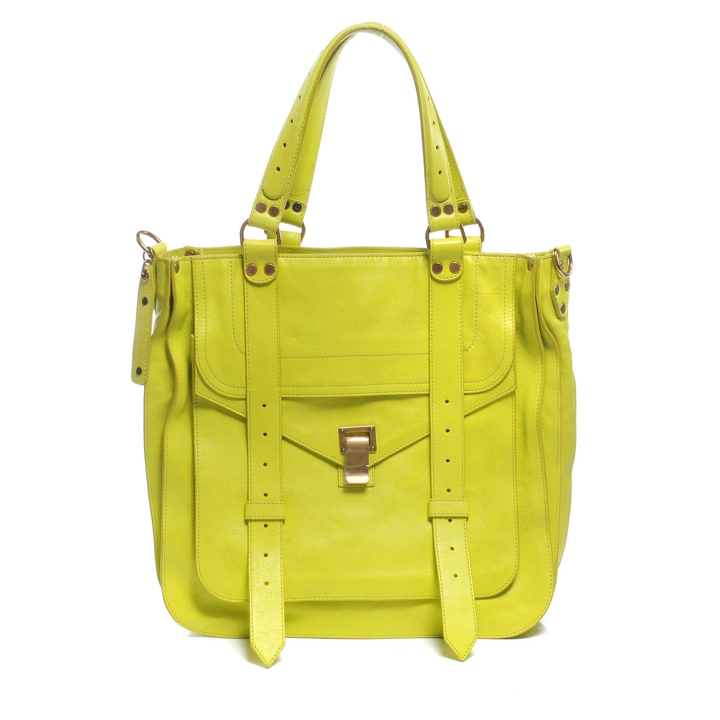 Leather PS1 Tote Citron