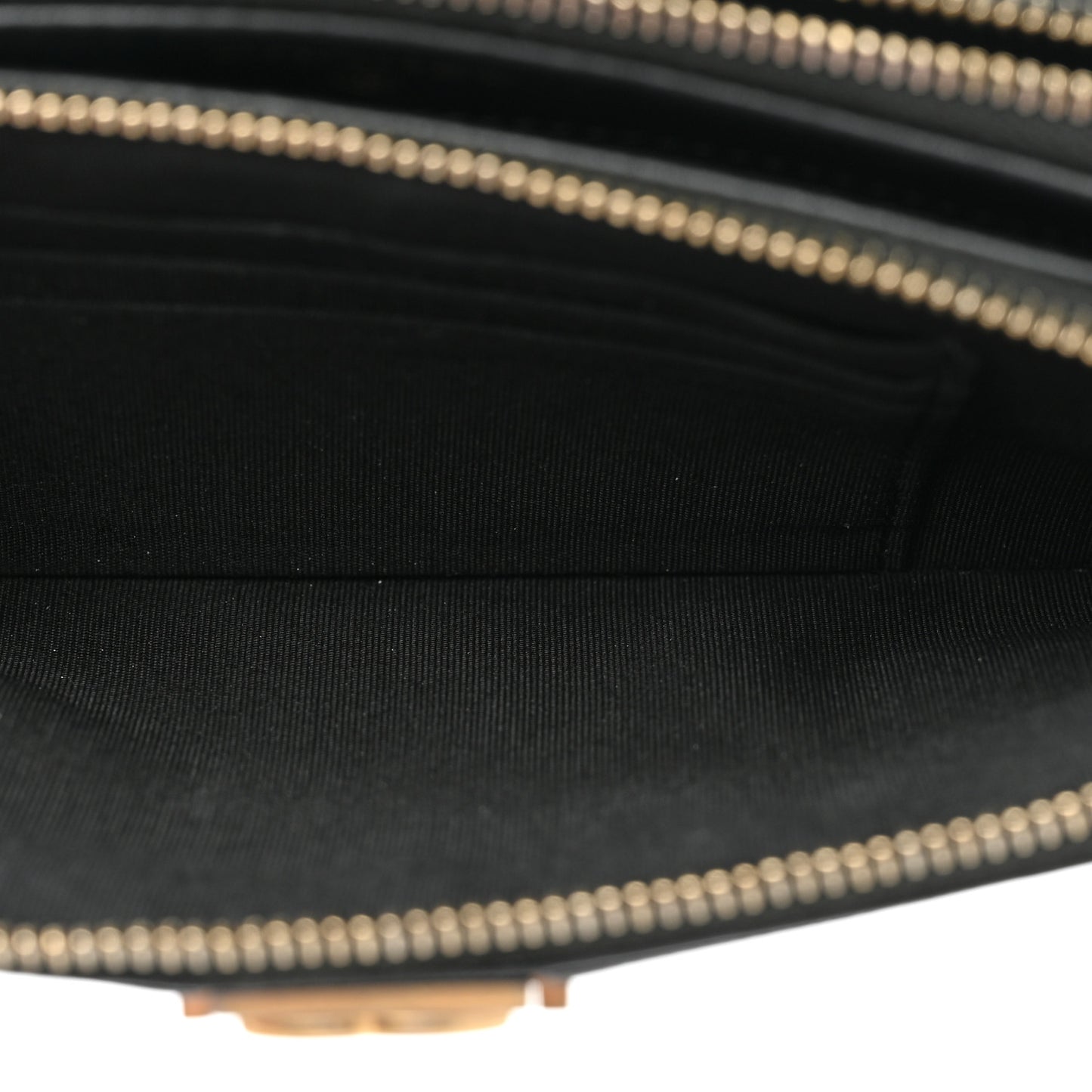 Caviar Quilted Small Boy Clutch With Chain Black