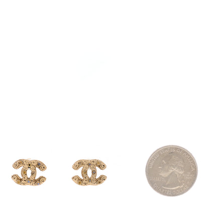 Chanel Crystal CC Earrings Gold 2 of 5