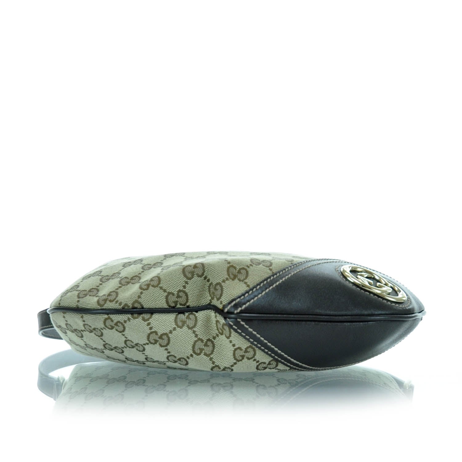 Gucci Monogram Medium New Britt Half Moon Hobo Ebony 5 of 10