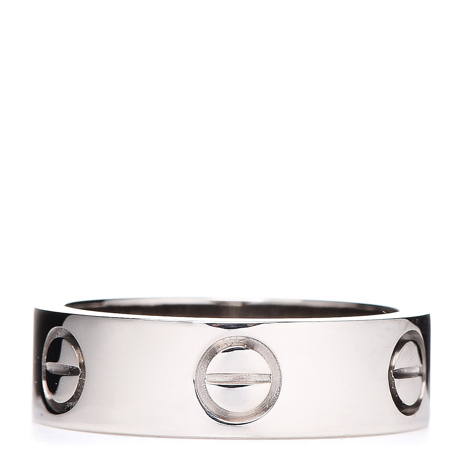 Cartier 18K White Gold 5.5mm LOVE Ring 51 5.75 1 of 5