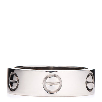 Cartier 18K White Gold 5.5mm LOVE Ring 51 5.75 1 of 5