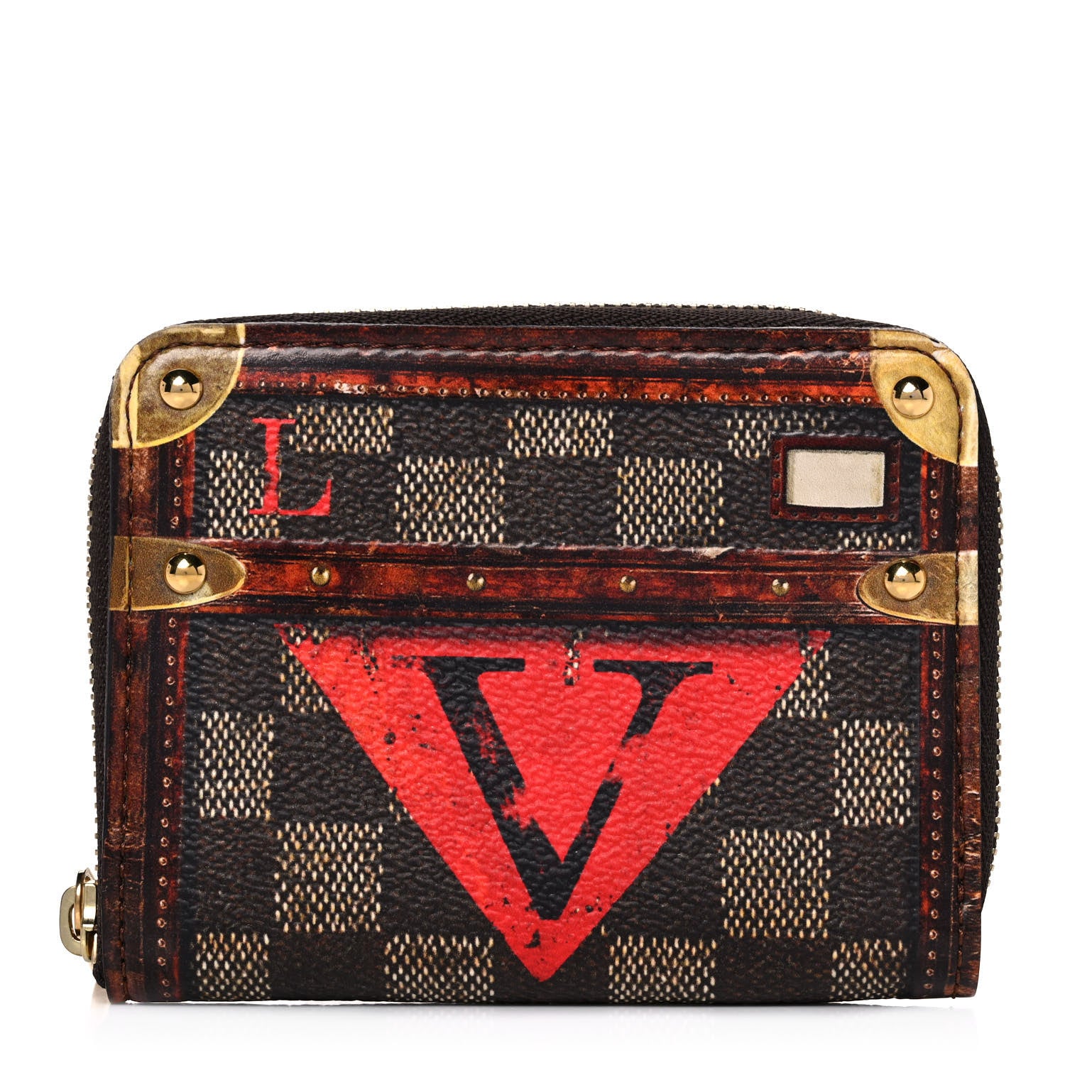 Louis Vuitton Transformed Damier Ebene Time Trunk Zippy Coin Purse 1 of 10