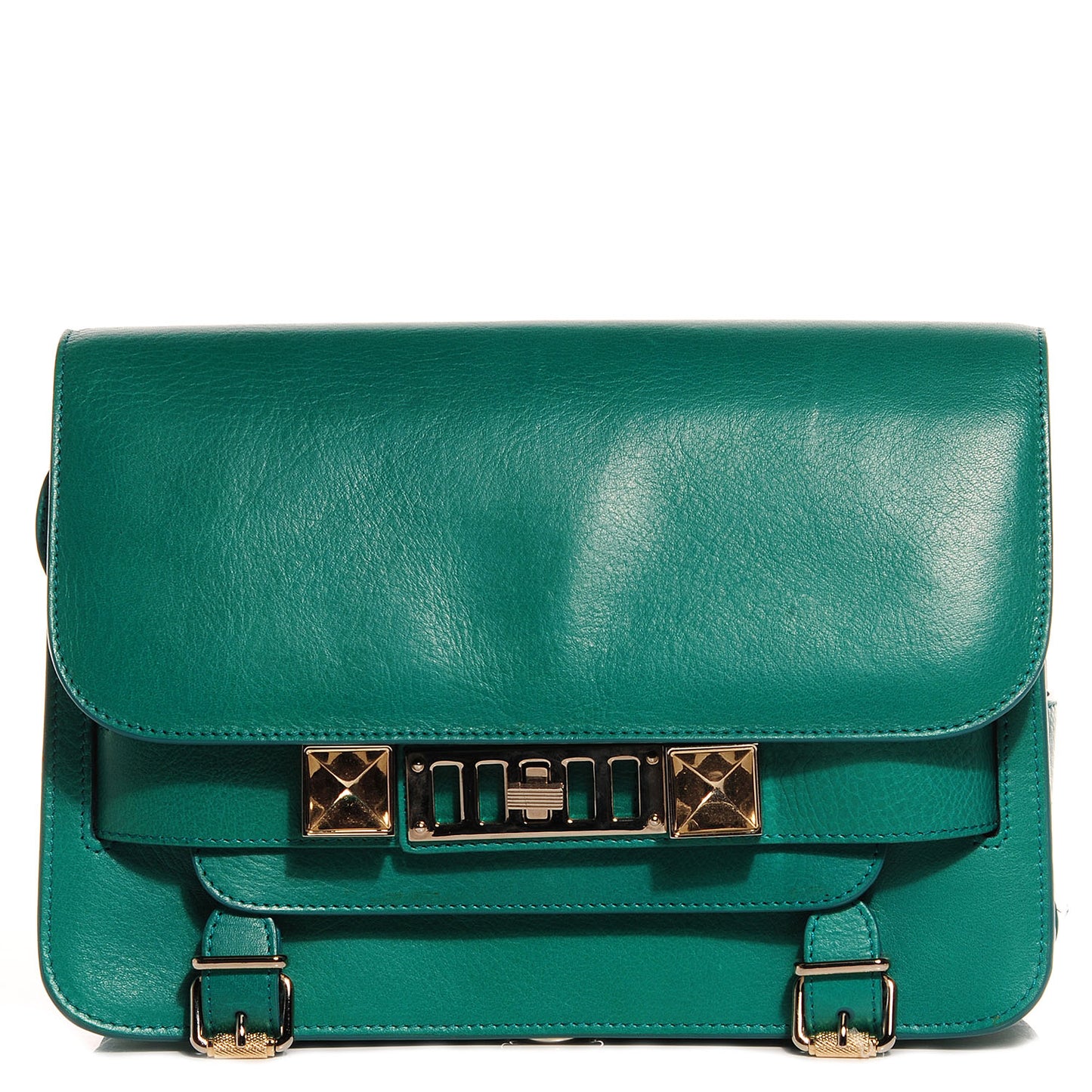 Calfskin PS11 Classic Shoulder Bag Emerald