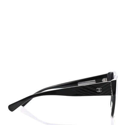 Chanel Acetate Polarized Butterfly CC Sunglasses 5412 Black 3 of 8