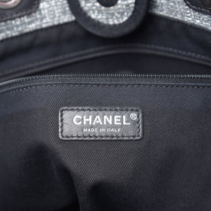 Chanel Straw Lurex Small Deauville Tote Charcoal 5 of 10