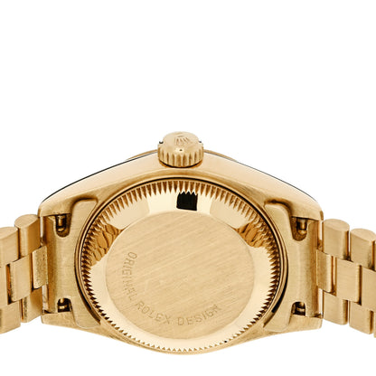 Rolex 18K Yellow Gold 26mm Oyster Perpetual Datejust President Watch Champagne 69178 4 of 4