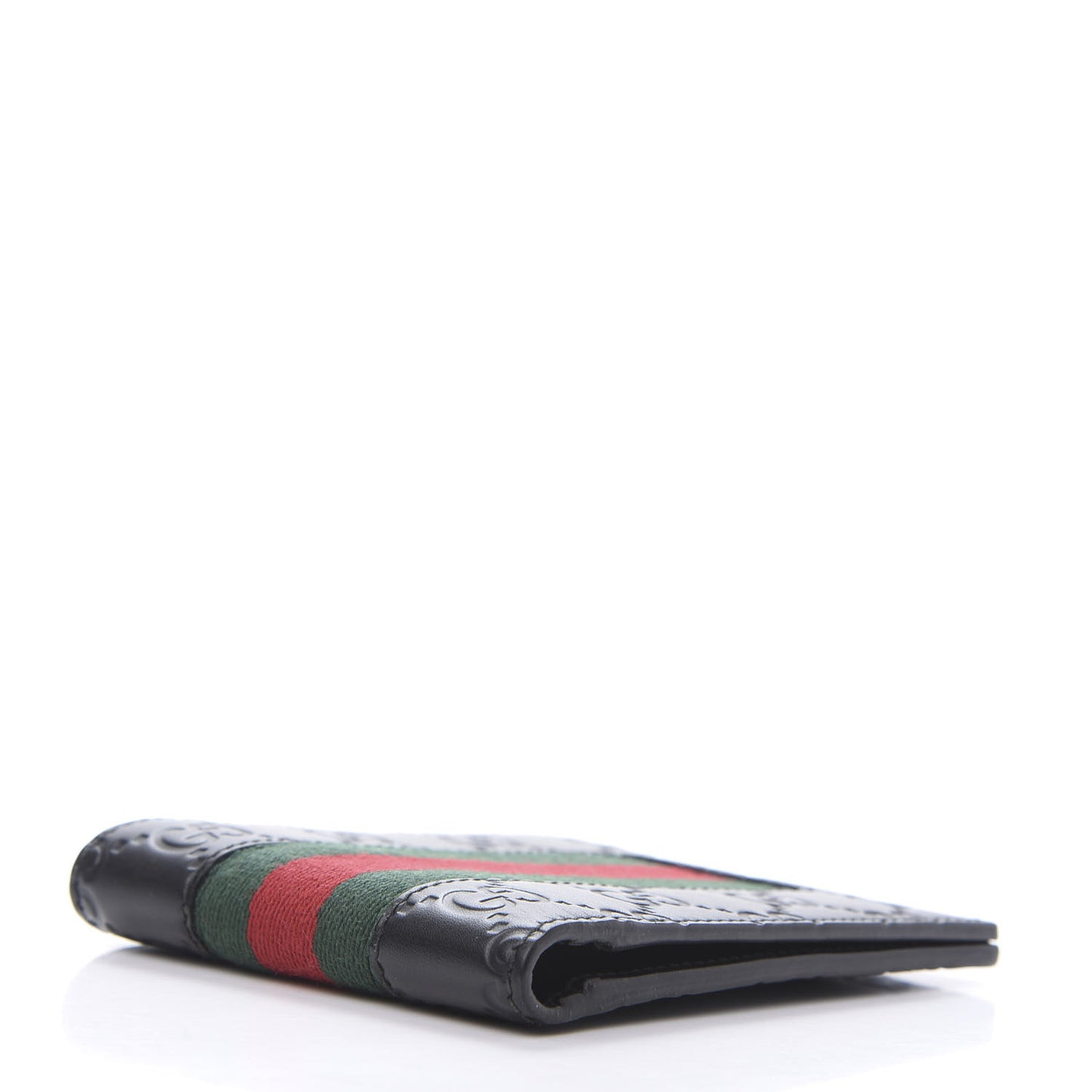 Guccissima Signature Web New Web Bi-Fold ID Wallet Black