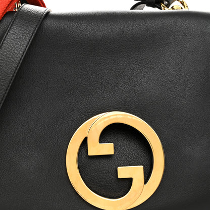 Gucci Roxy Calfskin Web Medium Blondie Shoulder Flap Bag Black 8 of 10