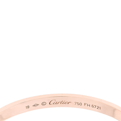 Cartier 18K Pink Gold LOVE Cuff Bracelet 19 3 of 4