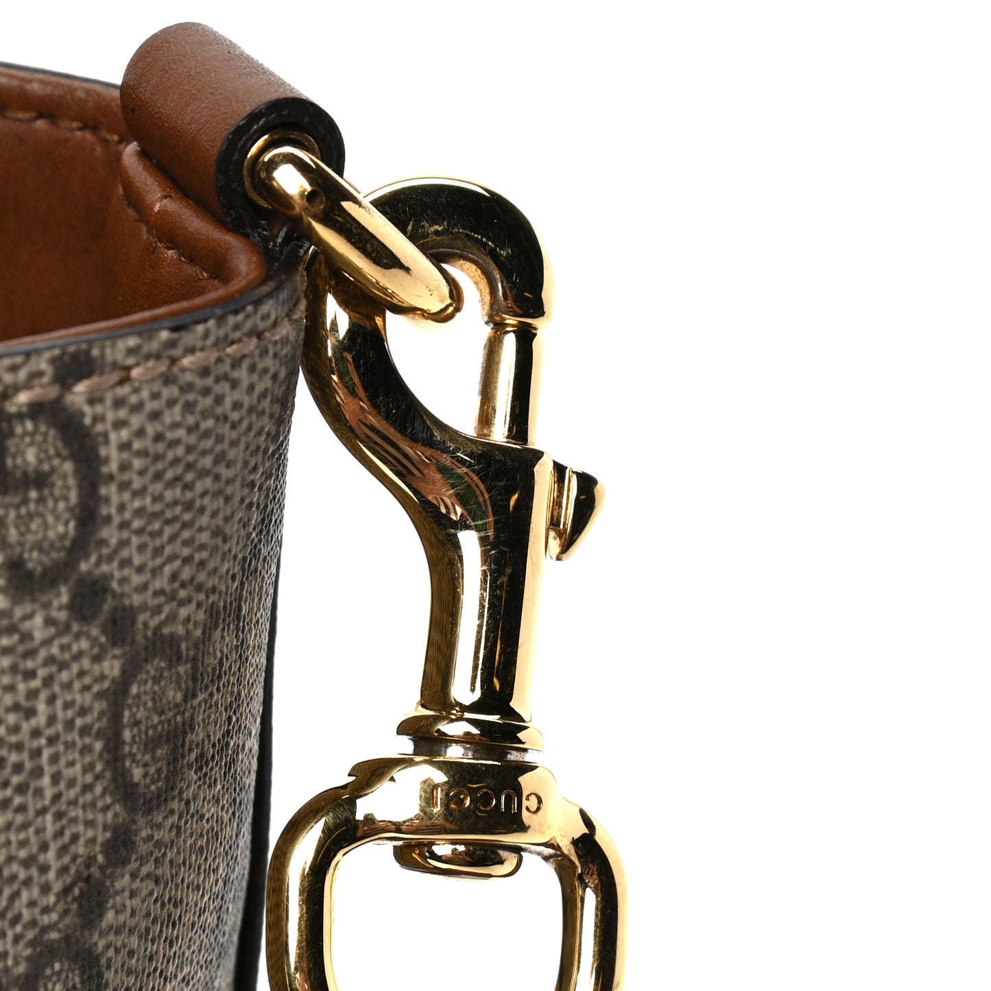Soft GG Supreme Monogram Small Crossbody Tote Beige Cuir