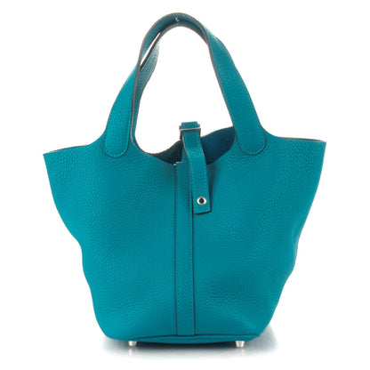 Hermes Taurillon Clemence Picotin Lock 18 PM Turquoise 1 of 7