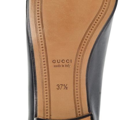 Gucci Calfskin Womens Jordaan Loafers 37.5 Black 9 of 11
