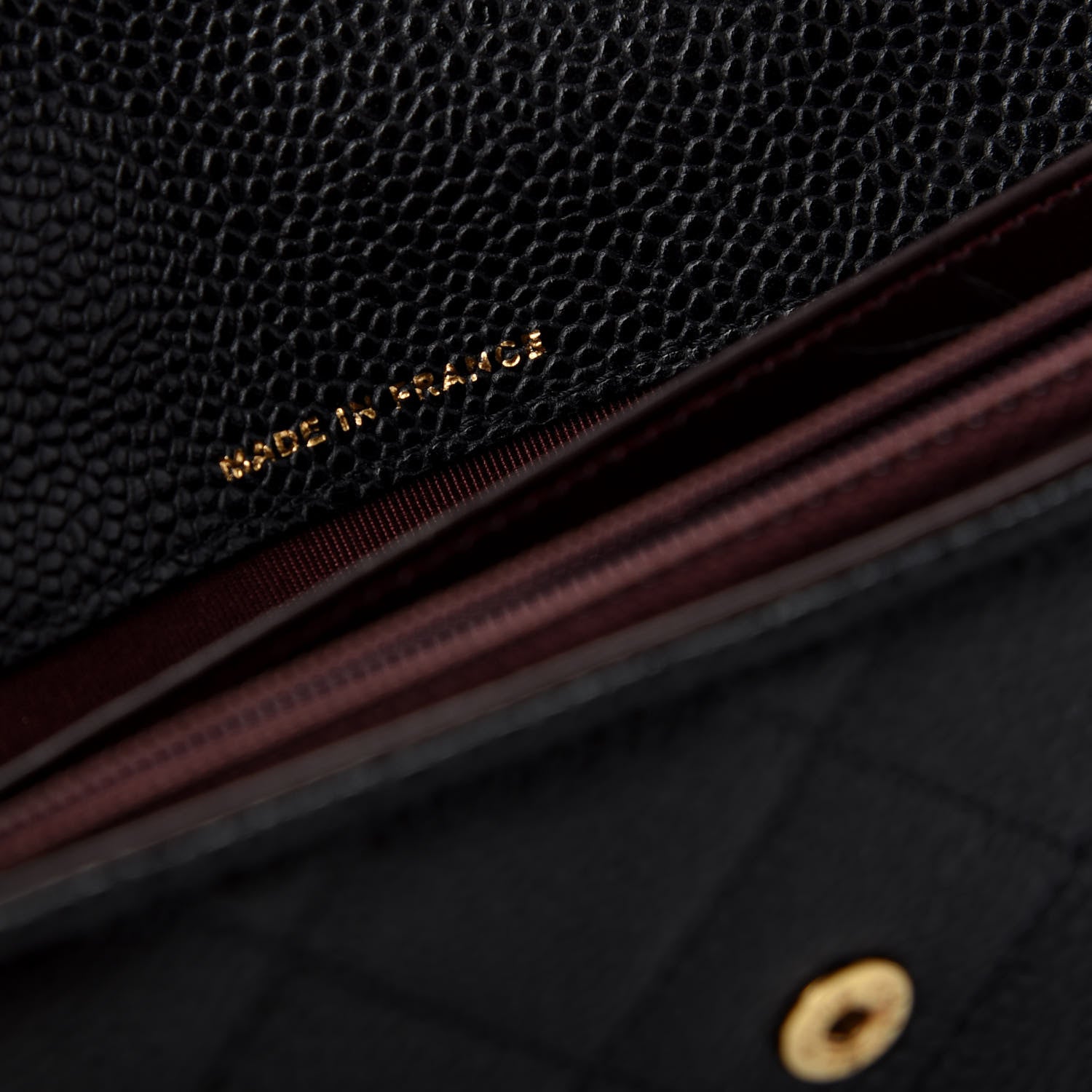 Chanel Caviar Quilted Large Gusset Flap Wallet Black 7 of 9