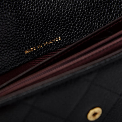 Chanel Caviar Quilted Large Gusset Flap Wallet Black 7 of 9